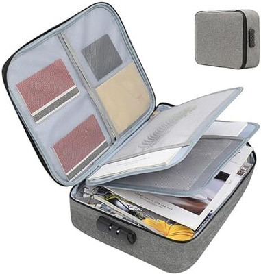 NSUSU Cotton Document Organizer Bag(Set Of 1, Grey)