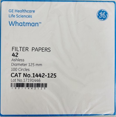 LABSOUL Whatman Filter Papers, (grade 42, 1442-125) Round Sheets Pack of 100 Filter Paper(125 mm)