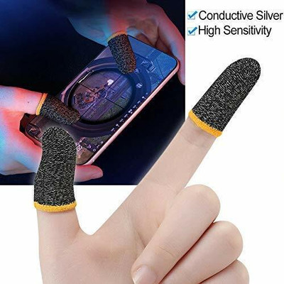 Littoze Finger Sleeves for Gaming Anti Sweat Breathable Thumb Sleeve for Mobile Game Finger Sleeve(Pack of 2)