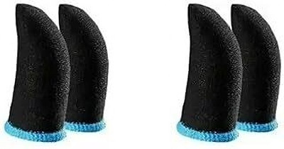 GamersGrip 2-Pair Carbon Fiber Sleeves (4pc) | Odor-Resistant | Longest-Lasting Pack Finger Sleeve(Pack of 4)