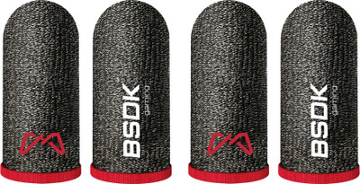 BSDK Gaming Thumb and Finger Silver Sleeves,With Box | Made for PUBG (Anti Slip,Sweat Proof) Finger Sleeve(Pack of 2)