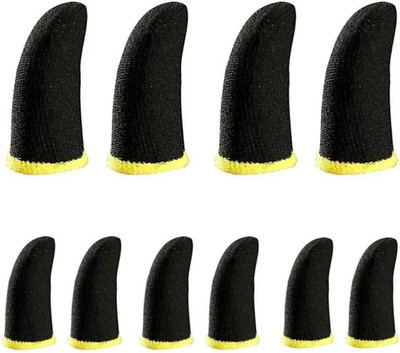 ZARRY Pubg Anti-Slip Thumb Sleeve Pack Of 5 Pair Yellow Finger Sleeve(Pack of 10)