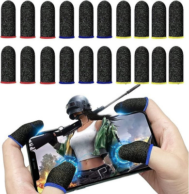 Jape 10 PAIRS, Touch Screen Mobile Gaming Finger Sleeve for Pubg Game Finger Sleeve(Pack of 10)