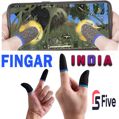 FFive Premium Touch Screen Thumbs Finger Sleeve for All Mobile Phone Game Gaming Finger Sleeve(Pack of 2)