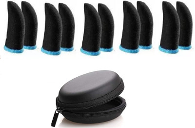YDOXTON Thumb Sleeve With Earphone Pouch for pubg,Call of duty & all gaming Finger Sleeve(Pack of 6)