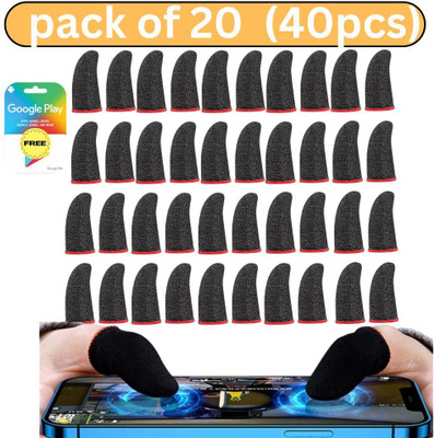 kmstorer KM-20X Pro Gaming Finger Sleeves Sweatproof | High Sensitivity Finger Sleeve(Pack of 20)