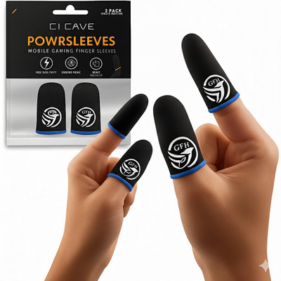 GOSWAMI FASHION HUB Pubg Freefire Gaming Thumb sleeve with white logo Finger Sleeve(Pack of 4)