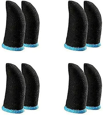 HIFY Pubg Anti-Slip Thumb Sleeve, Slip-Proof Sweat-Proof Professional Touch Screen Thumbs Finger Sleeve for Pubg Mobile Phone Game Gaming Gloves Made up of Rare Material 8 PCS (Pack of 4)  Gaming Accessory Kit(Black, For Android, iOS)