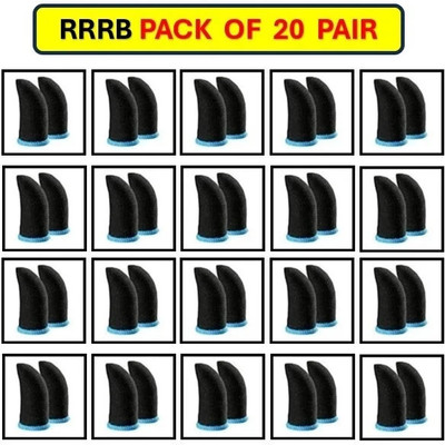 RRRB (20 Pair) Thumb & Finger Sleeve for Mobile Gaming with Super Conductive Finger Sleeve(Pack of 20)