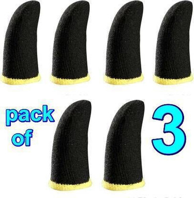 HouseOfCommon Finger sleeves Gaming Sweat-proof Touch Screen Thumbs For PUBG (Pair of 3) Finger Sleeve(Pack of 6)