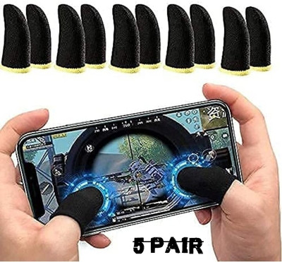 Red Champion PUBG Finger Sleeve for Thumb Grip, Finger Sleeve for PUBG (5 Pair / 10 Sleeves) Finger Sleeve(Pack of 10)