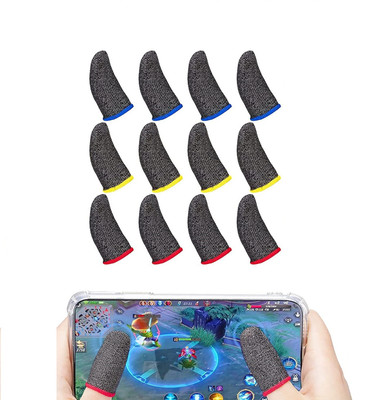 HouseOfCommon Gaming Anti Sweat Breathable Game Controller Finger Sleeve (Pack of 6) Finger Sleeve(Pack of 12)