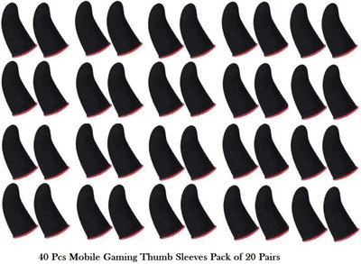 YSTIFYRA Mobile Finger PubG Sleeve Press Trigger Game Controller, 40 PCS RED Finger Sleeve(Pack of 20)