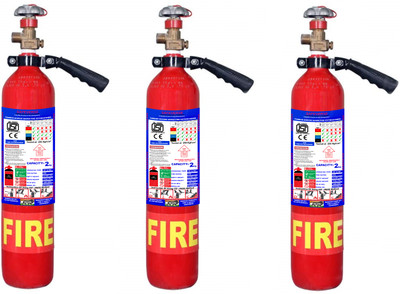 SAFEVERSE Co2 2kg fire extinguisher pack of 3 Fire Extinguisher Mount(2 kg)