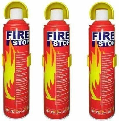 VOILA Aluminium 500 ml Fire Extinguisher Spray with Stand Pack of 3 Fire Extinguisher Mount(1.5 kg)