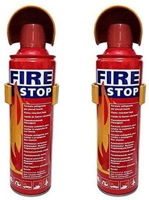 VOILA Aluminum 500ml Fire Extinguisher Spray for Kitchen Home Car Pack of 2 Fire Extinguisher Mount(1 kg)