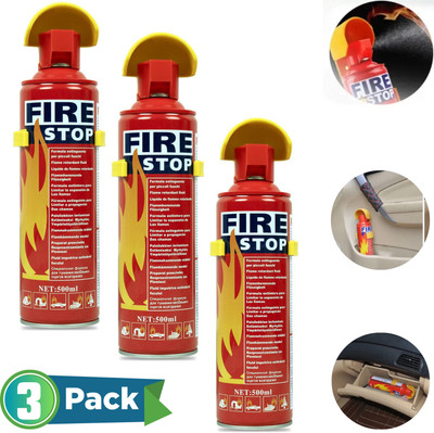 Taveesa Fire Extinguisher for Home Car use Office Portable Fire Stop Bottle 500 ML Fire Extinguisher Mount(0.5 kg)