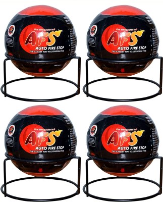 AFS Fire Ball with Stand ( AUTO FIRE OFF ) Pack of 4 Balls Fire Extinguisher Mount(8 kg)