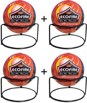 Eco Fire Fire Extinguisher Ball with Stand (150 mm Diameter) 4PC Fire Extinguisher Mount(1.3 kg)