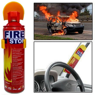 VariousEye Fire Stop Portable Spray type Fire Extinguisher with Flame Retardant Fluid Fire Fire Extinguisher Mount(1 kg)