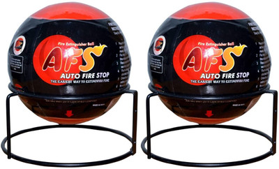 AFS Fire Extinguisher Ball/Self-Activating Extinguisher Ball with Stand pack of 2 Fire Extinguisher Mount(2 kg)