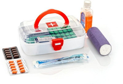 VSELL 14 Multi-purpose health care family emergency portable medicine utility storage box Pill Box(White)