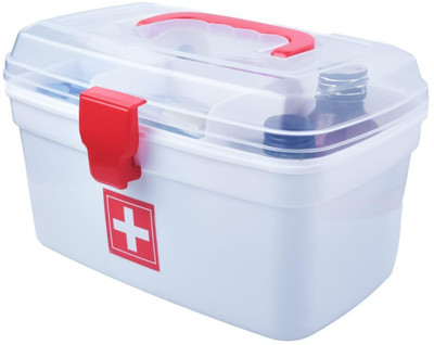 LILA ENTERPRISE Plastic Multipurpose Family Medicine Organizer, Medical Box (pack of 1) First Aid Kit(Home, Sports and Fitness, Vehicle, Workplace)