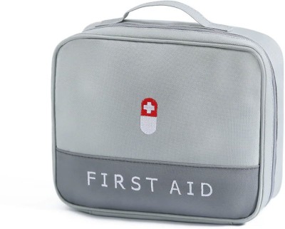 HANDCUFFS First Aid Bag Emergency Medicine Bag For Home Office TravelSport&BackpackingGrey First Aid Kit(Home, Sports and Fitness, Vehicle, Workplace)