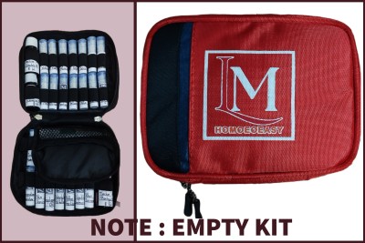 LM HOMOEOEASY Homeopathic medicine storage kit (EMPTY) RED in First Aid Kit(Vehicle, Workplace, Home, Sports and Fitness)