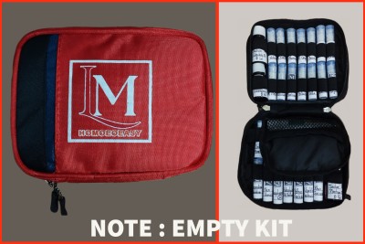 LM HOMOEOEASY Homeopathic medicine storage kit (EMPTY) RED First Aid Kit(Vehicle, Workplace, Home, Sports and Fitness)