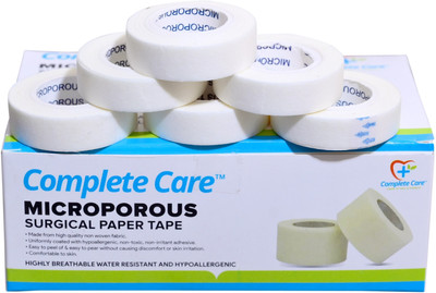 Complete Care Microporous Surgical Paper Tape 1/2 Inch 5 Metter Water Resistant First Aid Tape(Pack of 1)