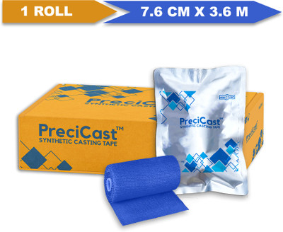 Medigrip PreciCast Synthetic Casting Tape (Blue) 3in x 4yd (7.6cm x 3.6m) First Aid Tape(Pack of 1)