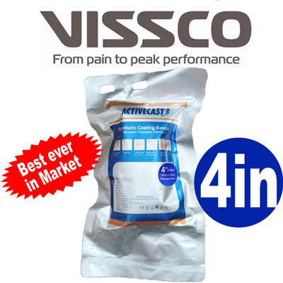 ACTIVECAST PrimeCast-VisscoActiveCast-4inX4yds (10.2cmx3.6m)-BLUE First Aid Tape(Pack of 1)