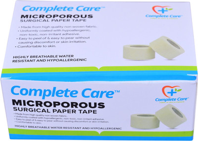 Complete Care Microporous Surgical Paper Tape 1/2 Inch 9 Metter Water Resistant First Aid Tape(Pack of 1)