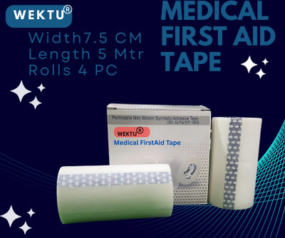 WEKTU Surgical FirstAid Adhesive Tape/04PC/02 First Aid Tape(Pack of 4)