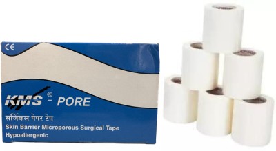 KMS Microporous surgical tape 5cm*5m(set of 6 Rolls) First Aid Tape(Pack of 1)