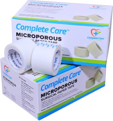 Complete Care Microporous Surgical Paper Tape 1 Inch 9 Metter Water Resistant 24 Rolls First Aid Tape(Pack of 2)