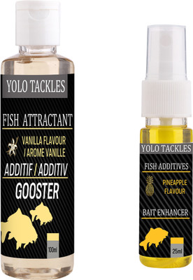 Wish Hunt Fishing Vanilla Attractant 100ml, Pineapple 25ml Spray Bait, Popup Enhancer Scent Fish Bait