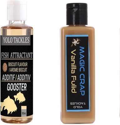 Yolo Tackles Fishing Vanilla Magic Crap Bait 100ml, Fish Attractant Biscuit 100ml Scent Fish Bait