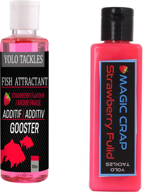 Yolo Tackles Fishing Strawberry Magic Crap Bait 100ml, Fish Attractant Strawberry 100ml Scent Fish Bait