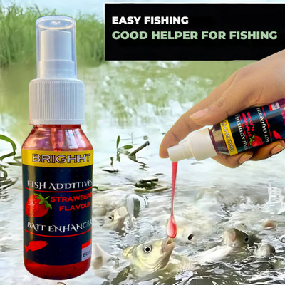 Brighht Berry Burst Fish Attractant Spray - Oil-Based Scent Bait for All Fish Types Scent Fish Bait
