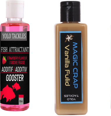 Yolo Tackles Fishing Vanilla Magic Crap Bait 100ml, Fish Attractant Strawberry 100ml Scent Fish Bait