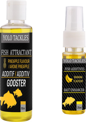 Wish Hunt Fishing Pineapple Attractant 100ml, Banana 25ml Spray Bait, Popup Enhancer Scent Fish Bait