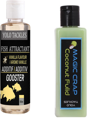 Yolo Tackles Fishing Coconut Magic Crap Bait 100ml, Fish Attractant Vanilla 100ml Scent Fish Bait
