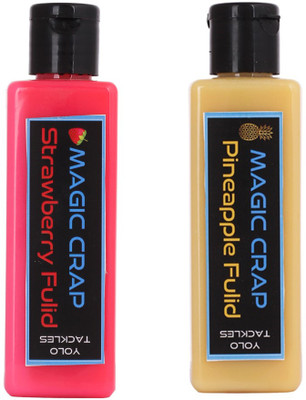 Yolo Tackles Strawberry 100ml, Pineapple 100ml Fishing Bait Attractant Combo Fish Scent Fish Bait