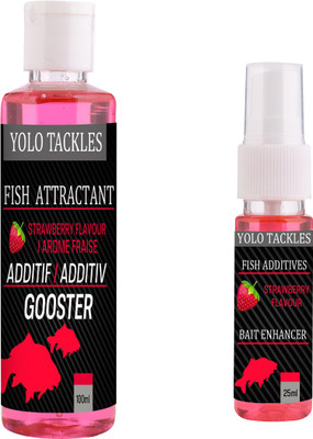Wish Hunt Fishing Strawberry Attractant 100ml, Strawberry 25ml Spray Bait, Popup Enhancer Scent Fish Bait