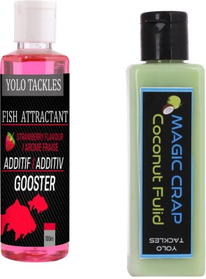 Yolo Tackles Fishing Coconut Magic Crap Bait 100ml, Fish Attractant Strawberry 100ml Scent Fish Bait