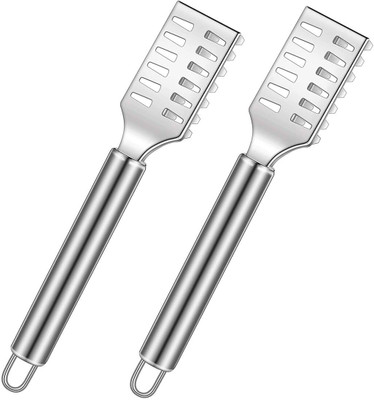 JIGSHTIAL 2PCS Staineless Steel Scale Remover Scraper for Fast Cleaning Skin Fish Scaler(Pack of 2)