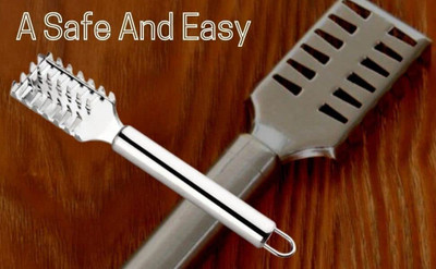 TINSUHG Scale Remover Scraper Fish Skin Remover Stainless Steel Fish Cleaning Fish Scaler(Pack of 1)