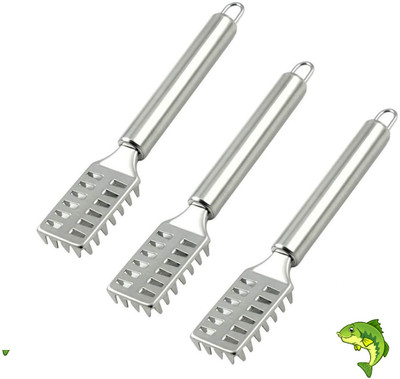 NURIOR Fish Skin Remover Scale Scrape Scaler Brush Knife Skin Peeler Fish Tools Gadget Fish Scaler(Pack of 3)